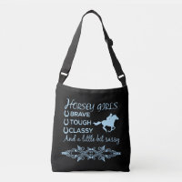 Brave Tough Classy Horse Girl in Light Blue