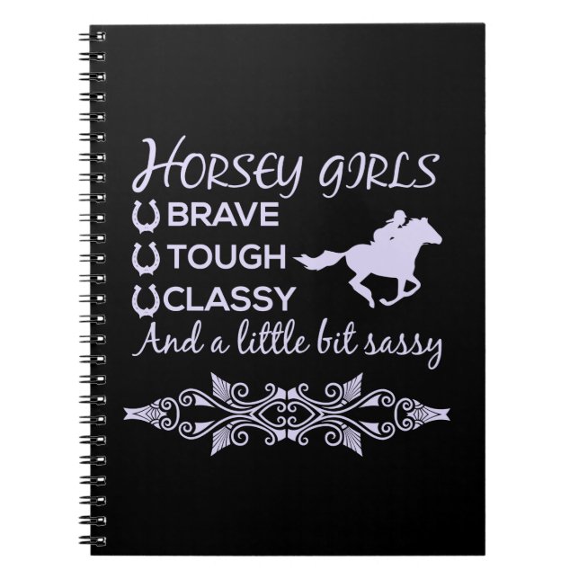Brave Tough Classy Horse   Notebook (Front)