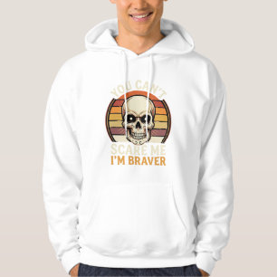Braver Halloween Skull Retro Horror Design_1 Hoodie