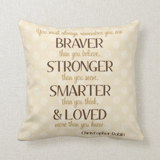 Braver, Stronger, Smarter Poem Nursery Pillow