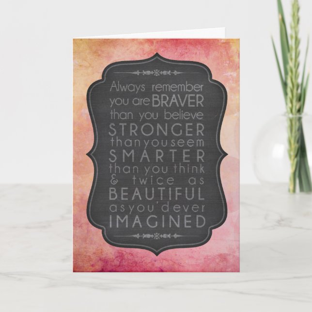 Braver than you believe inspiration card (Front)