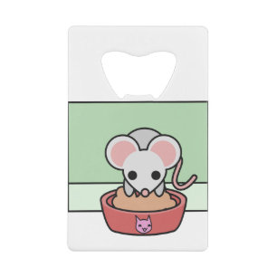 Bravery Cat Rat Credit Card Bottle Opener