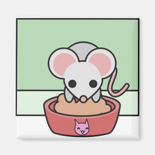 Bravery Cat Rat Magnet (Front)