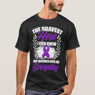 Bravest Hero Ever Knew Lupus Purple Ribbon Lupus T-Shirt