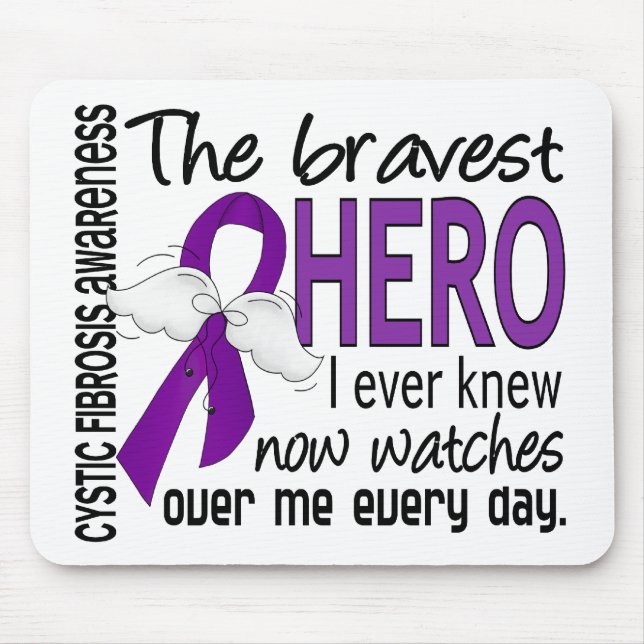 Bravest Hero I Ever Knew Cystic Fibrosis Mouse Pad (Front)