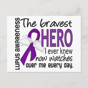 Bravest Hero I Ever Knew Lupus Postcard