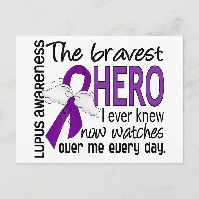 Bravest Hero I Ever Knew Lupus Postcard (Front)