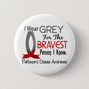 Bravest Person I Know Parkinson's Disease 2 Inch Round Button