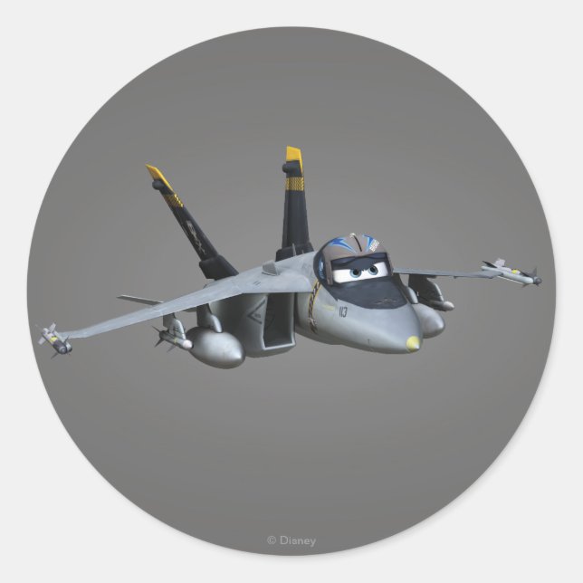 Bravo 1 classic round sticker (Front)