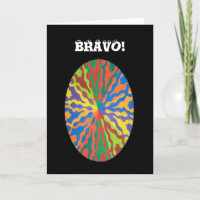 Bravo avec la carte de félicitations couleur flanc