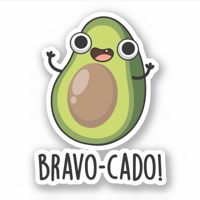 Bravo-cado Funny Avocado Pun  (Front)