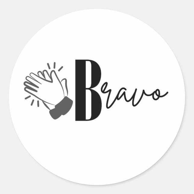 Bravo Classic Round Sticker (Front)