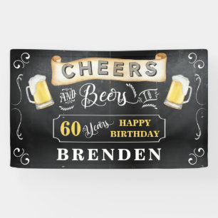 Bravo et bières à 60 ans Bannière de fête d'annive