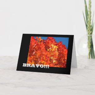 BRAVO!!! greeting Cards Bright Orange Leaves
