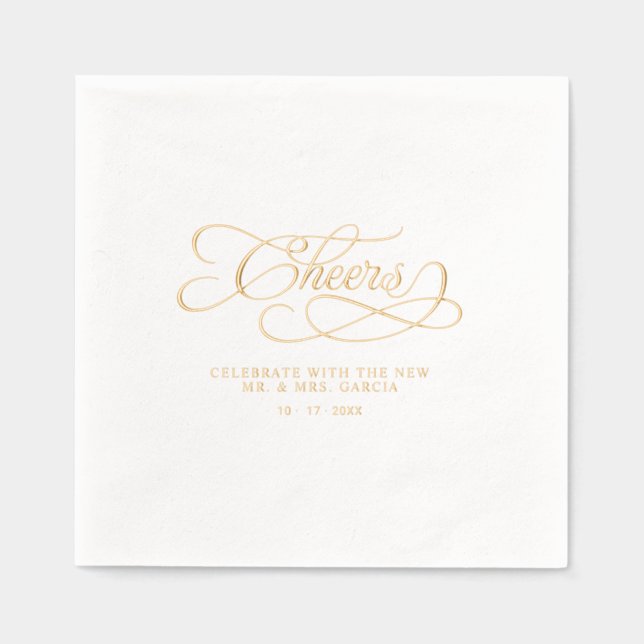 Bravo M. et Mme Mariage Calligraphy Gold (Recto)