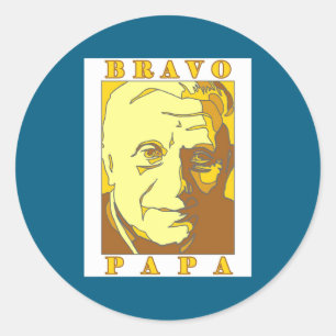 Bravo Papa New Pe Benedict Xvi _1  Classic Round Sticker