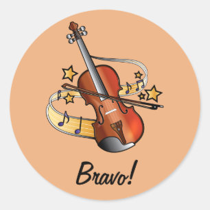Bravo Sticker for Boy Violin Student