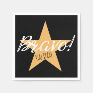 "BRAVO! YOU ROCK!" NAPKIN