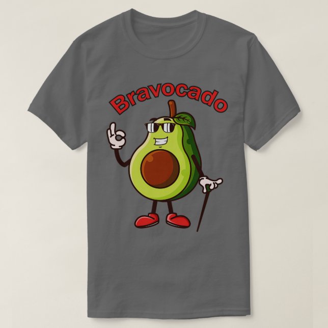 Bravocado Funny Avocado Pun 1 T-Shirt (Design Front)
