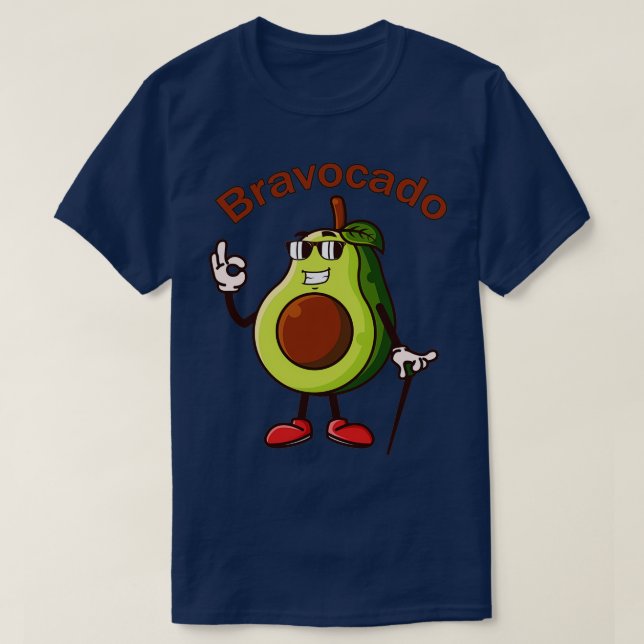 Bravocado Funny Avocado Pun 3 T-Shirt (Design Front)