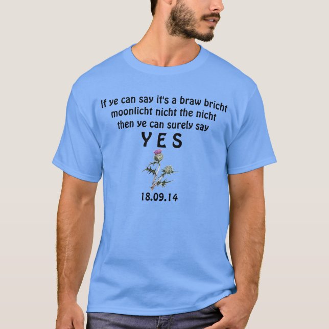 Braw Bricht Nicht Scottish Independence T-Shirt (Front)
