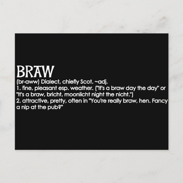 Braw Postcard (Front)