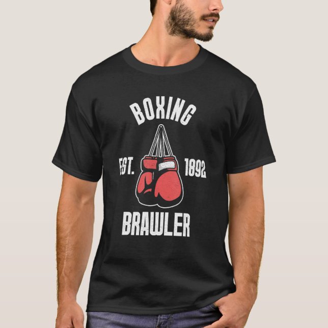 Brawler Boxing Gloves Boxer Boxing T-Shirt (Front)