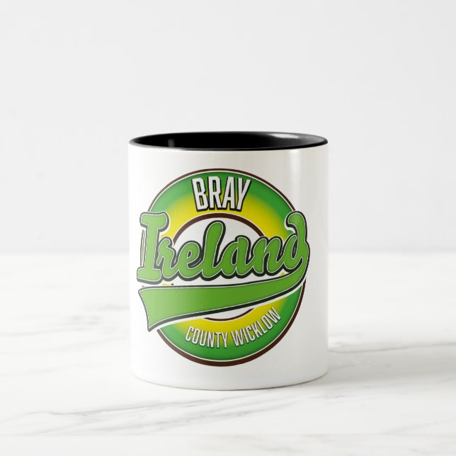 Bray County Wicklow Ireland. Two-Tone Coffee Mug (Center)
