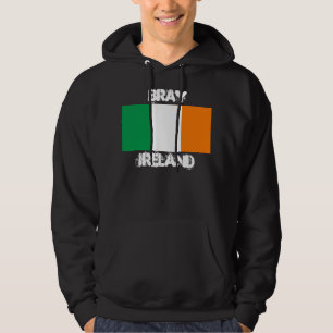 Bray, Ireland with Irish flag Hoodie