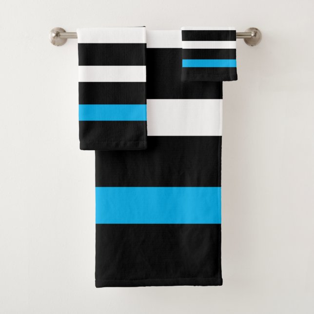 Brayures noires et roses accents bleu motif (En situation)