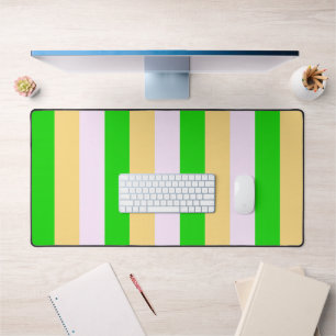 Brayures vert, blanc et orange motif