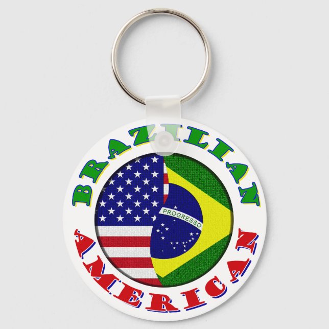 braziian american keychain (Front)