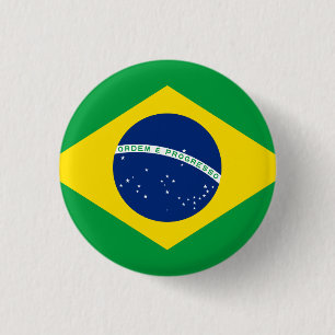 Brazil 1 Inch Round Button
