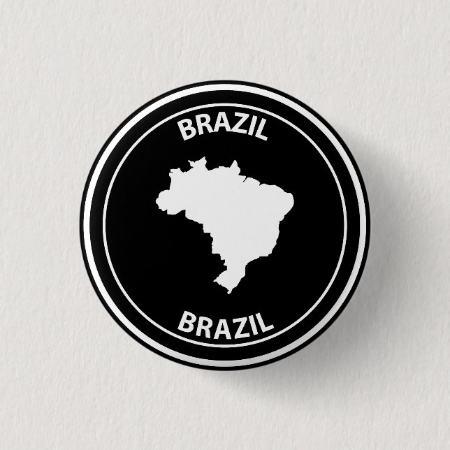 Brazil 1 Inch Round Button (Front)