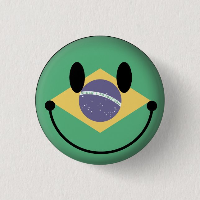Brazil 1 Inch Round Button (Front)