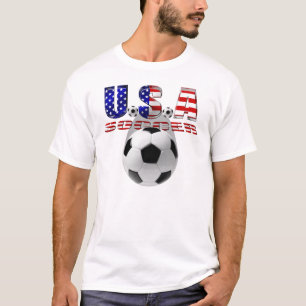 Brazil 2014 world cup Soccer US flag gift futbol T-Shirt