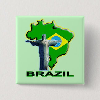 Brazil 2 Inch Square Button