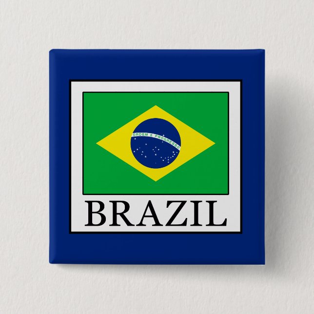 Brazil 2 Inch Square Button (Front)