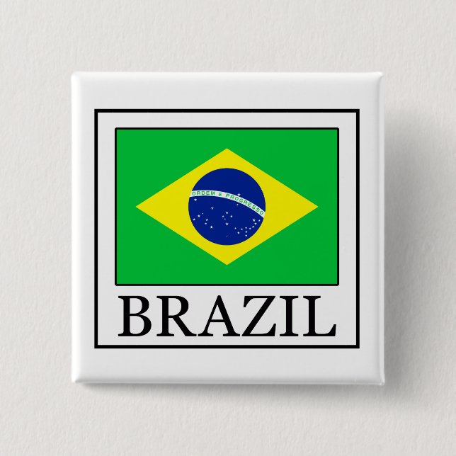 Brazil 2 Inch Square Button (Front)