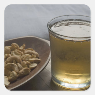 Brazil. A Glass of refreshing Guarana Energy Square Sticker