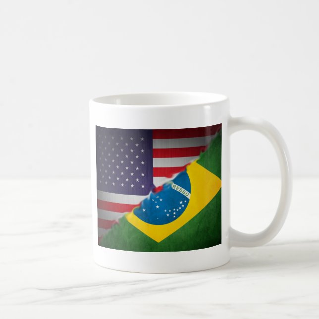 brazil and america coffee mug (Right)