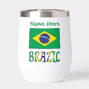 Brazil and Brazilian Flag Green Personalization