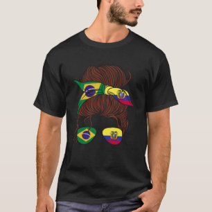 Brazil and Ecuador Mix Half Brazilian half Ecuador T-Shirt