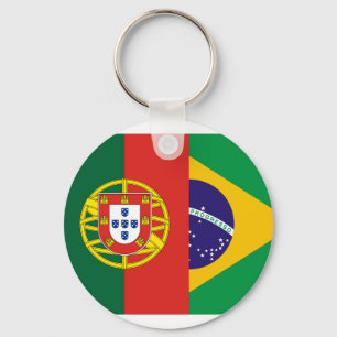 Brazil And Portugal, hybrids Keychain