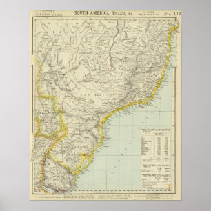 Brazil and Uruguay Poster