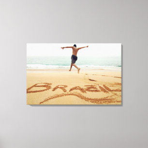 BRAZIL. Barechest man wearing a swimming suit Canvas Print
