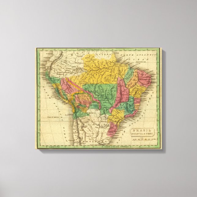 Brazil, Bolivia, Peru Canvas Print (Front)