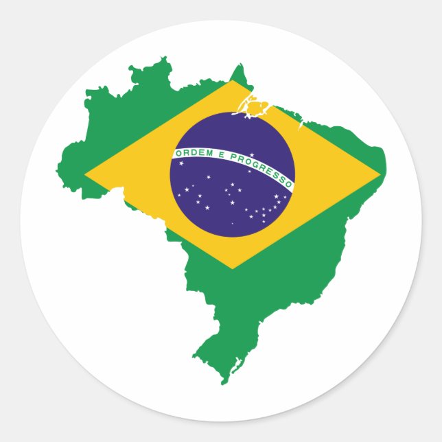 Brazil BR Classic Round Sticker (Front)