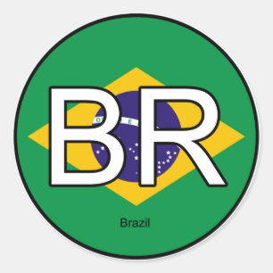 Brazil Brasil Euro Sticker