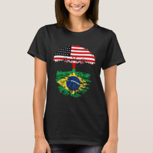 Brazil Brasil Roots American Grown For Men Women T-Shirt
